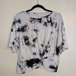 Tie dye grunge twist tie crop top